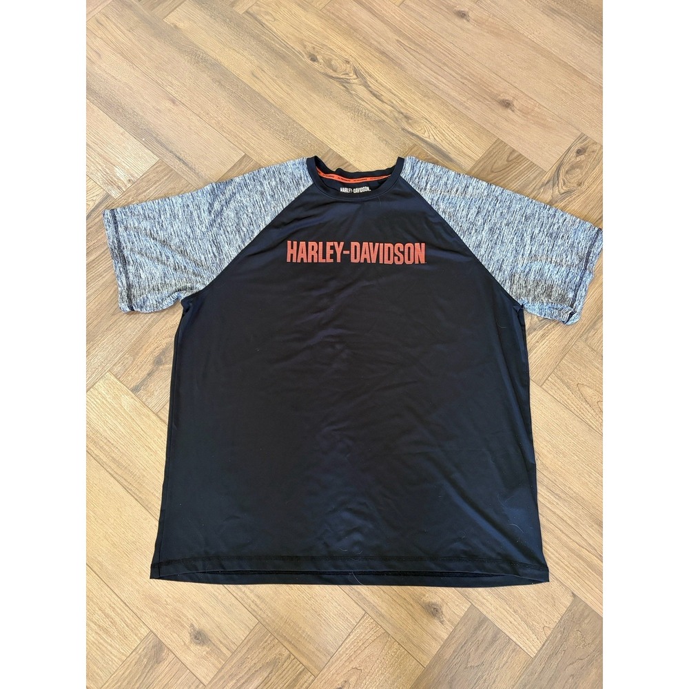 Harley Davidson H-D Performance S/S Shirt Lightweight Mens 2XL Black Motorcycle